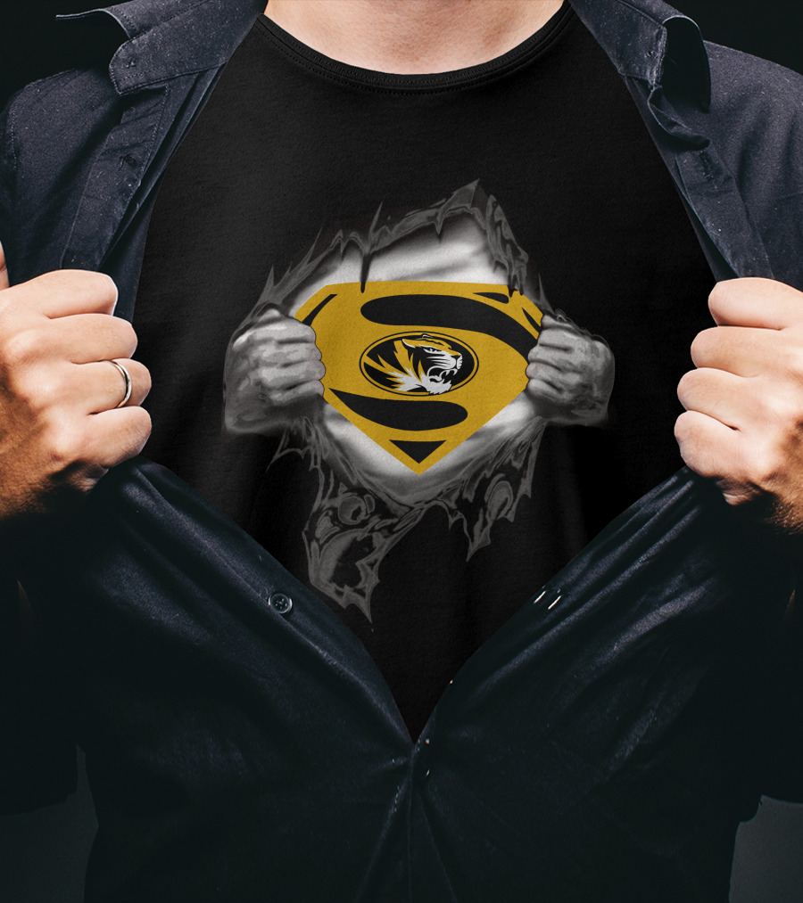 Missouri Tigers Superman Logo Emblem T-Shirt