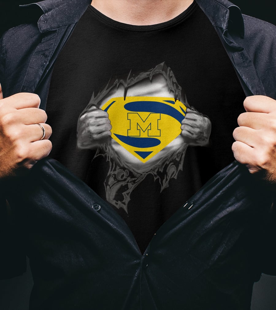 Michigan M Super Shield Comic T-Shirt