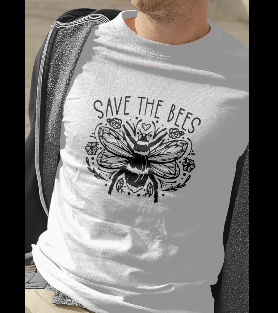 SAVE THE BEES Floral Bee T-Shirt