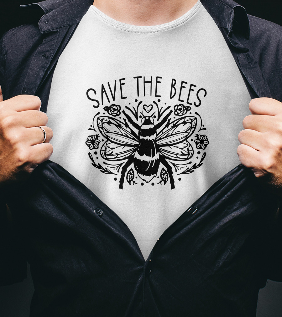 SAVE THE BEES Floral Bee T-Shirt