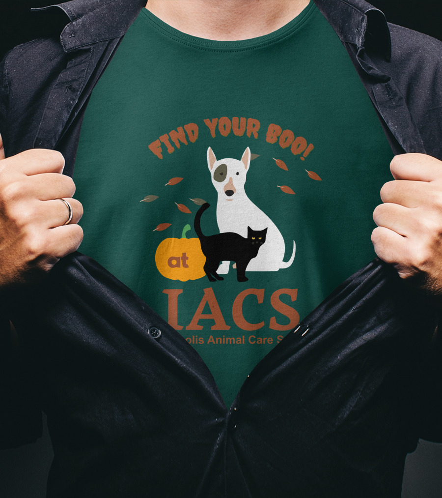Bonfire Merch Find Your Boo At IACS Indianapolis Animal Care Services T-Shirt