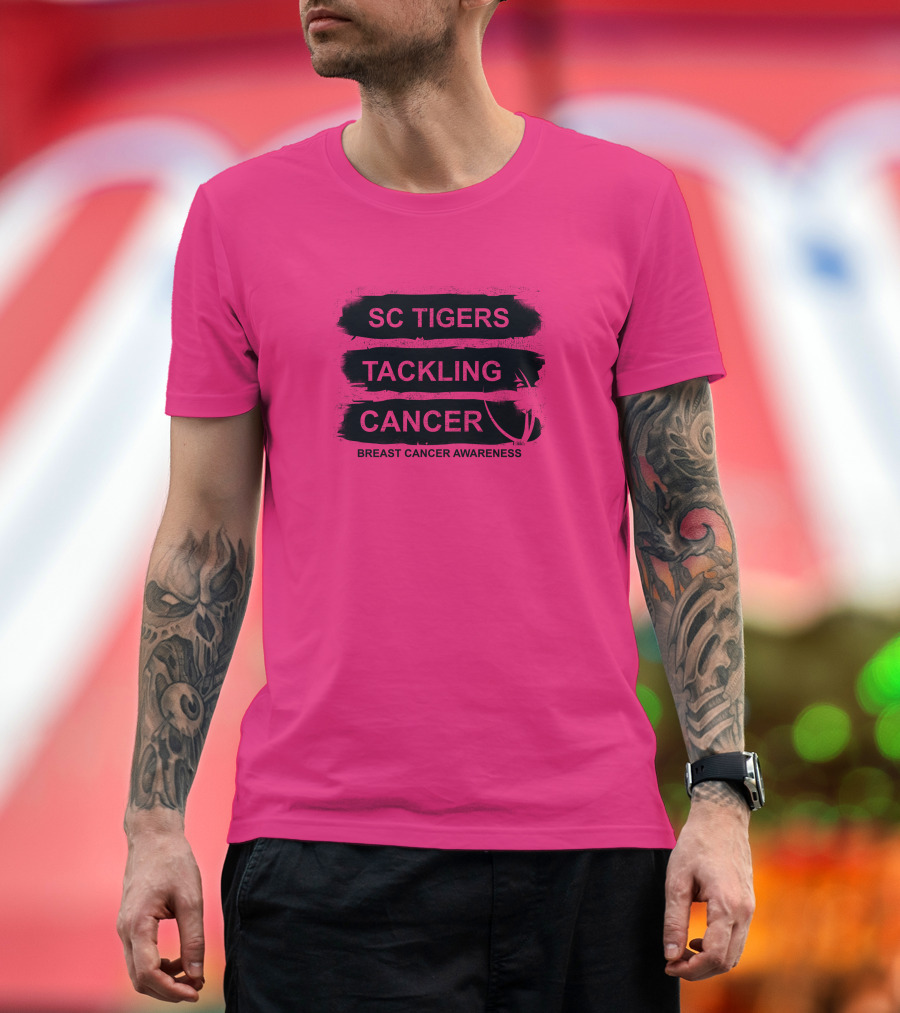 SC Tigers Tackling Cancer Breast Cancer Awareness T-Shirt