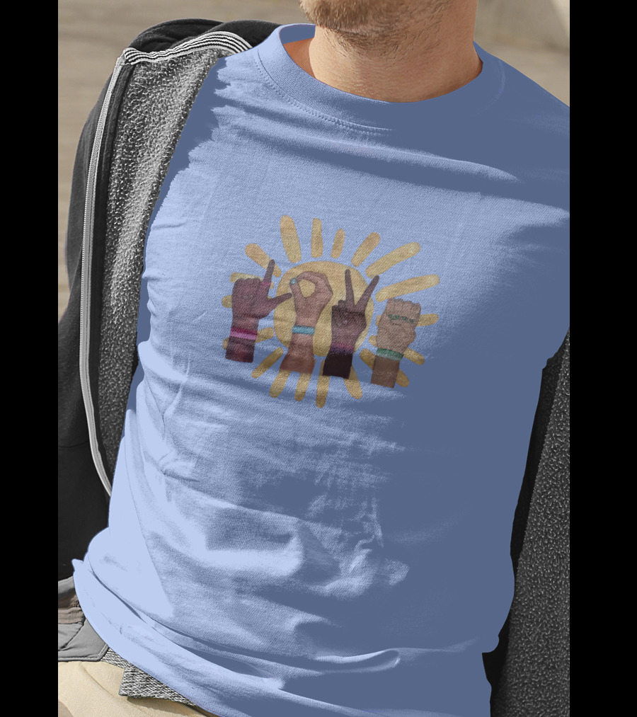 Cardinal Glennon Thankful Threads Sunburst Hand Signs T-Shirt