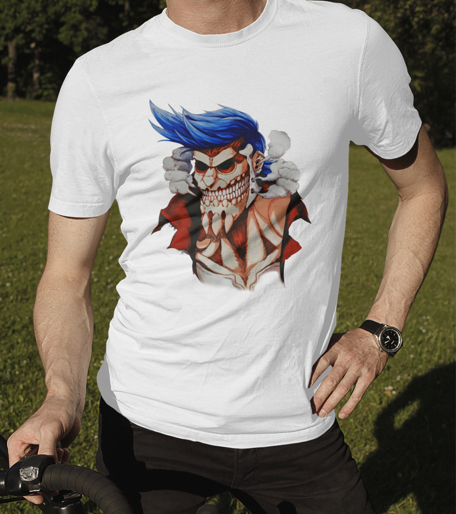 One Piece Franky Titan Transformation Crossover T-Shirt