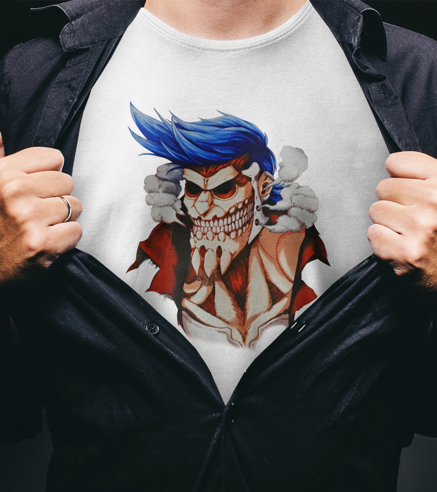 One Piece Franky Titan Transformation Crossover T-Shirt