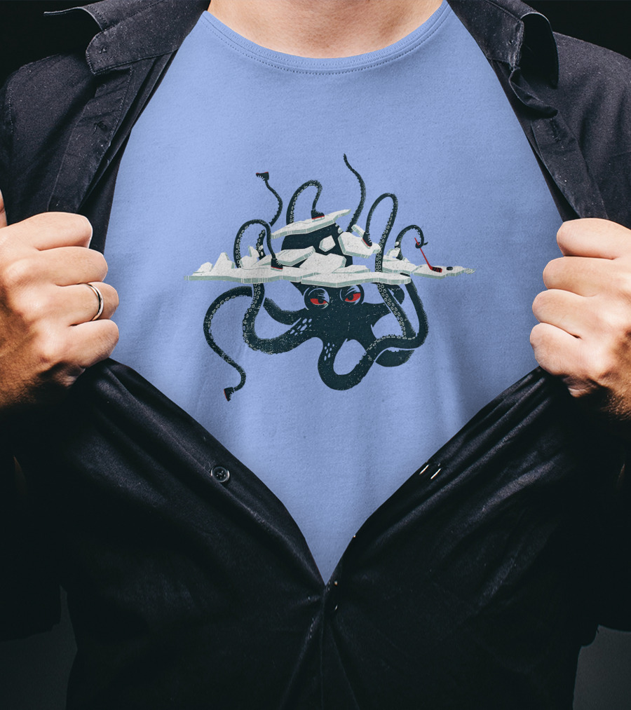 Alair Seattle Kraken Octopus Hockey Arena Scene T-Shirt