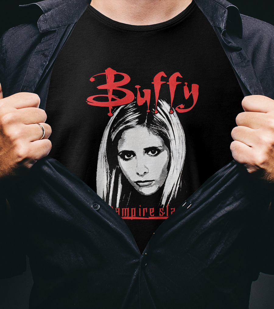 Buffy The Vampire Slayer Buffy Vampire Slayer Face Iconic Show T-Shirt