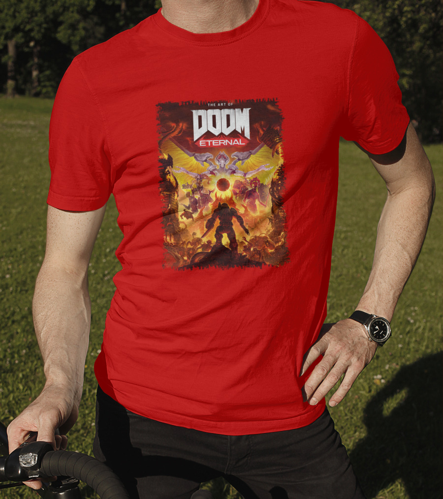 DOOM Eternal The Art Of Fiery Battle Imagery Iconic Elements T-Shirt