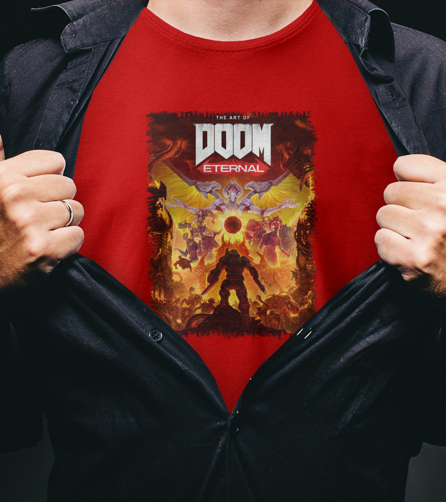 DOOM Eternal The Art Of Fiery Battle Imagery Iconic Elements T-Shirt