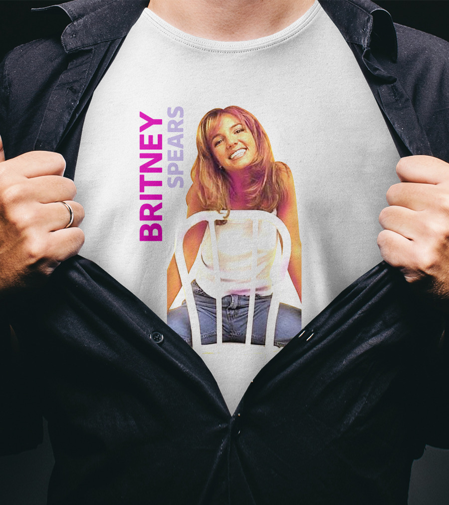 Britney Spears Iconic Sitting Pose With Chair T-Shirt