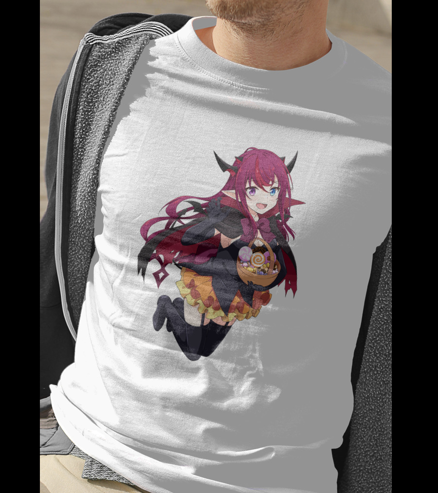 Irys Anime Halloween Devil With Candy Basket T-Shirt