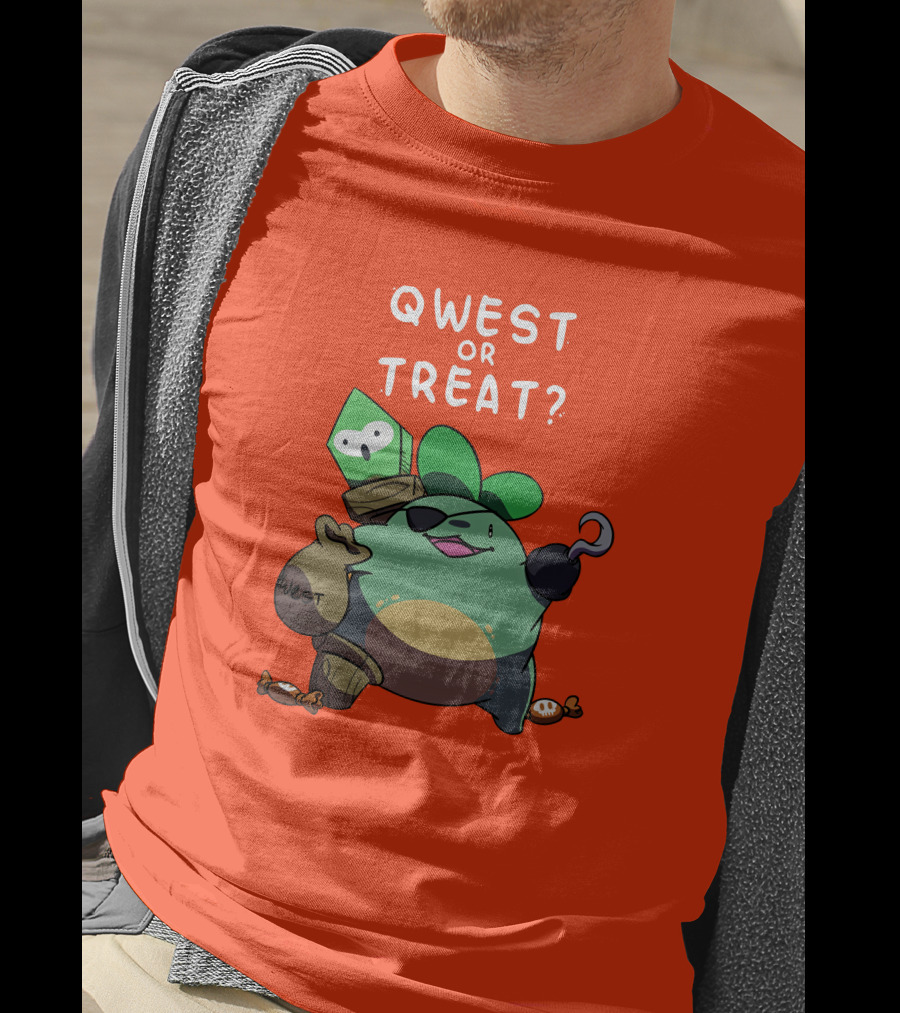 Qwest Or Treat Halloween Quest Sprout Pirate Hook Candy T-Shirt