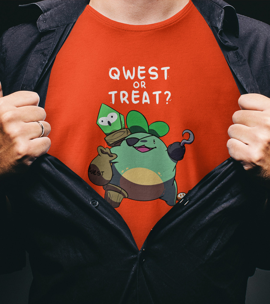 Qwest Or Treat Halloween Quest Sprout Pirate Hook Candy T-Shirt