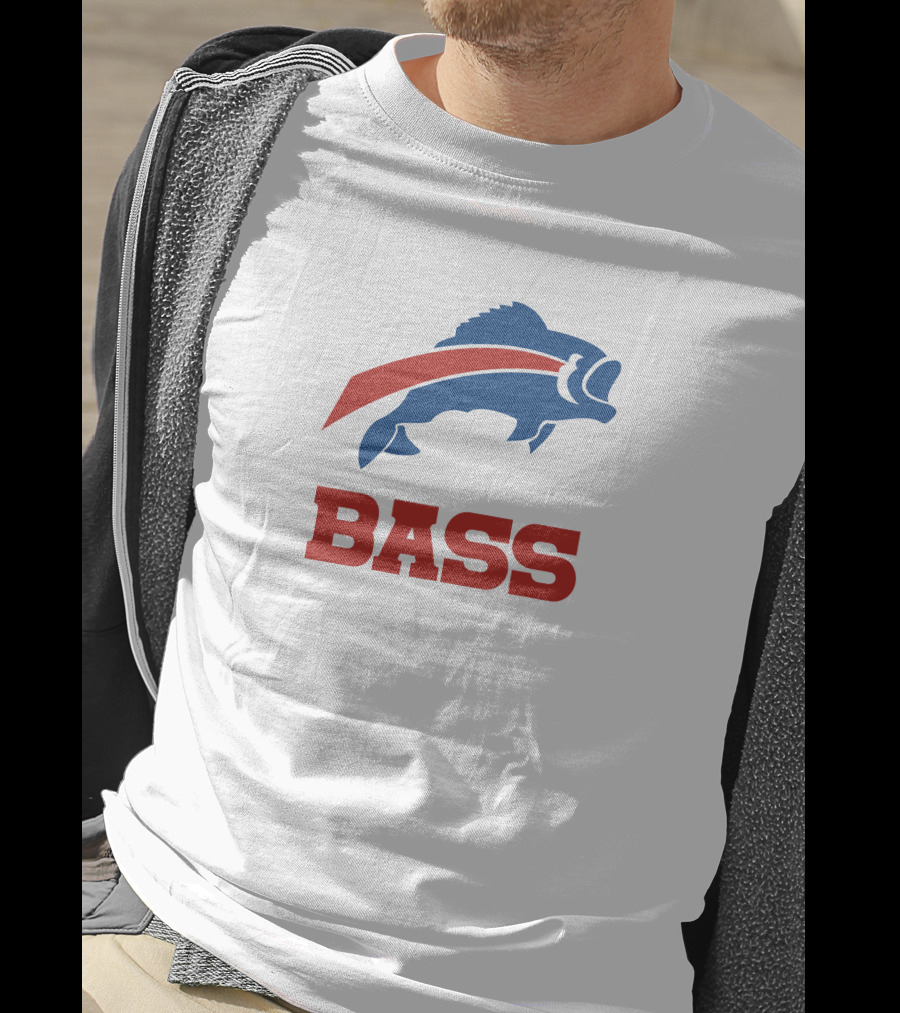Buffalo Bills Bass Logo Red White Blue T-Shirt