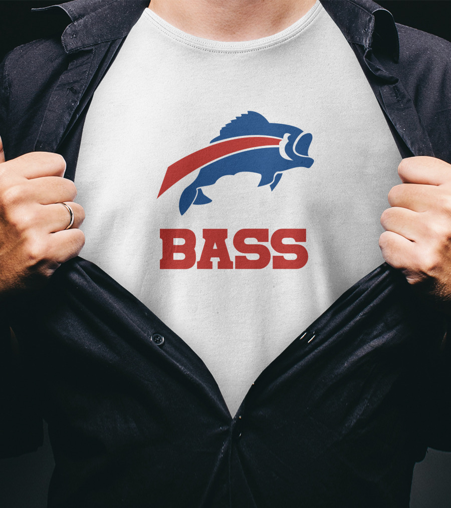 Buffalo Bills Bass Logo Red White Blue T-Shirt