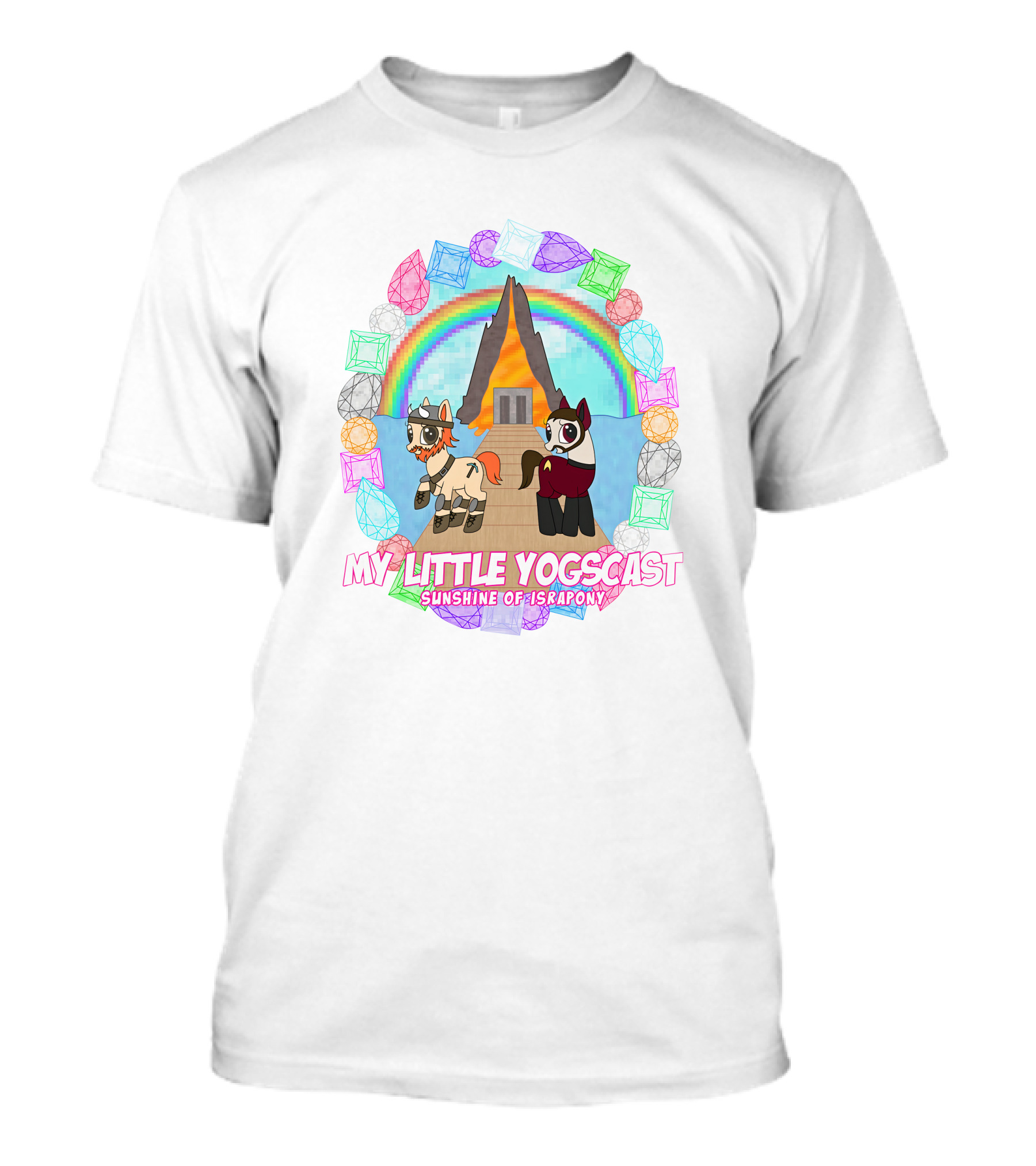 My Little Yogscast Sunshine Of Israpony Colorful Gemstone Rainbow Ponies T-Shirt