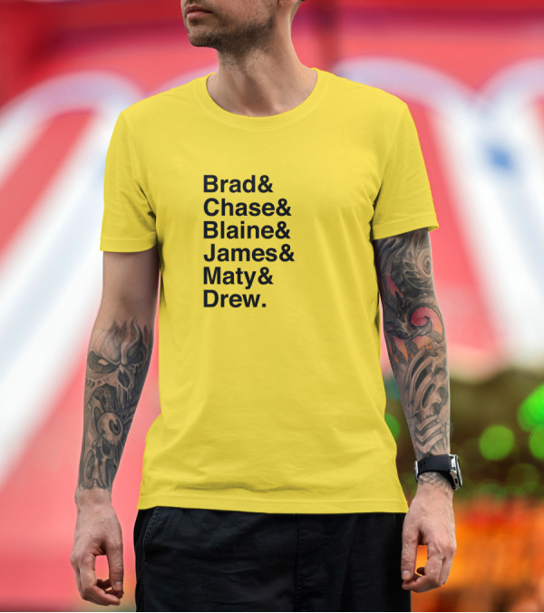 Premium T-Shirt: Brad Chase Blaine James Maty Drew 573 Tees Collaboration T-Shirt Brad Chase Blaine James Maty Drew 573 Tees Collaboration T-Shirt
