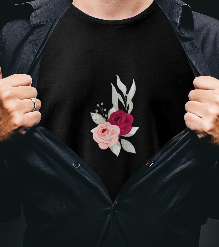 Beauty Rose Flower Aesthetic Blooms T-Shirt