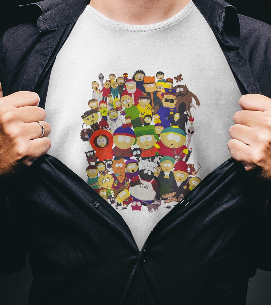 South Park Characters Collection Featuring Iconic Cast And Classic Figures T-Shirt