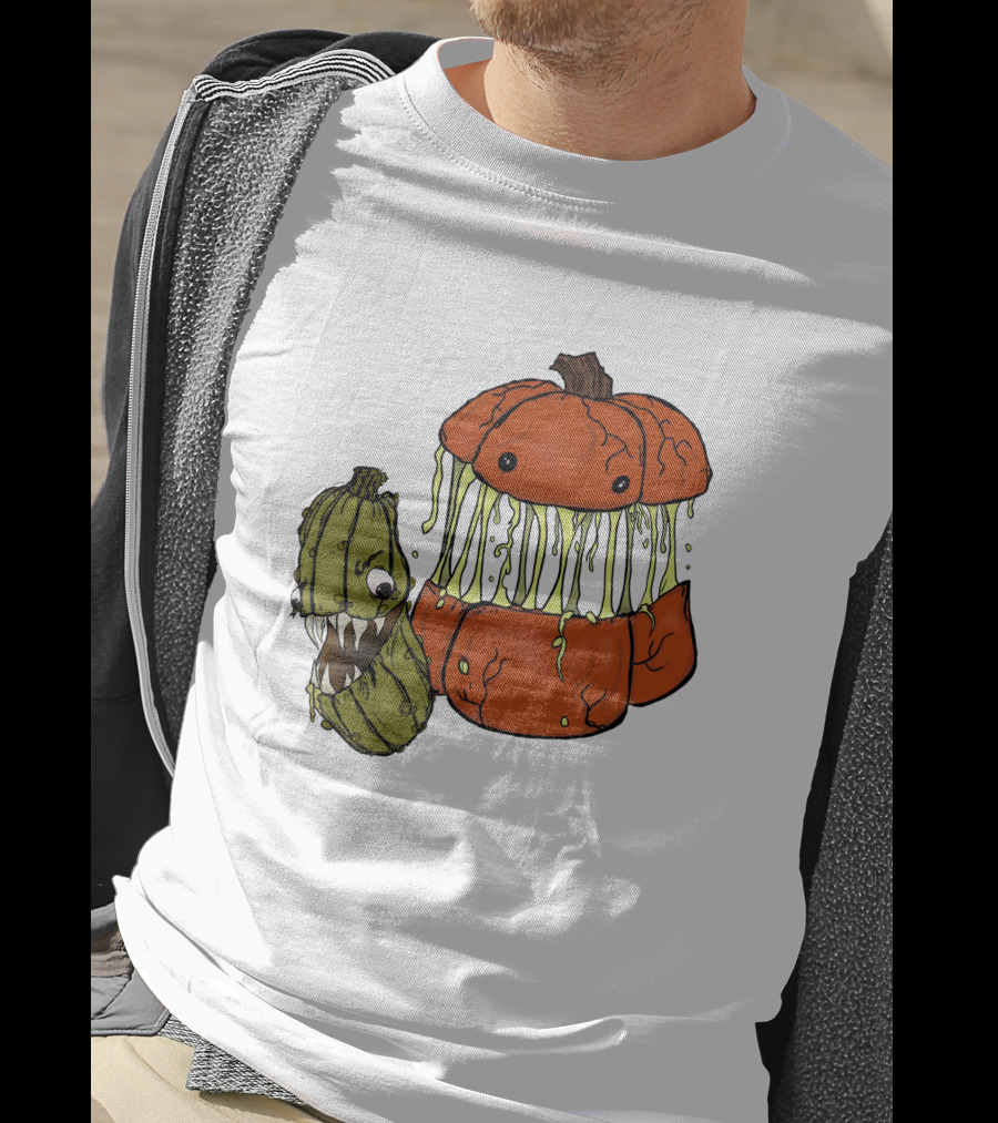 Megan Garner Spooky Art Drop Oh My Gourd Pumpkin Creature T-Shirt