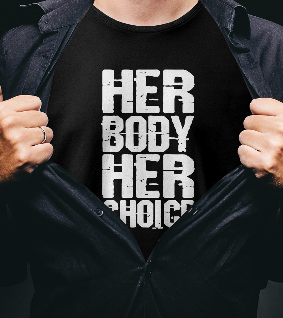 David Weissman Dave Bautista Her Body Her Choice Text T-Shirt