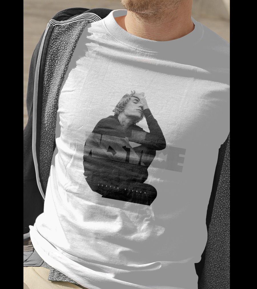 Justin Bieber Justice Album Cover Black And White Image T-Shirt