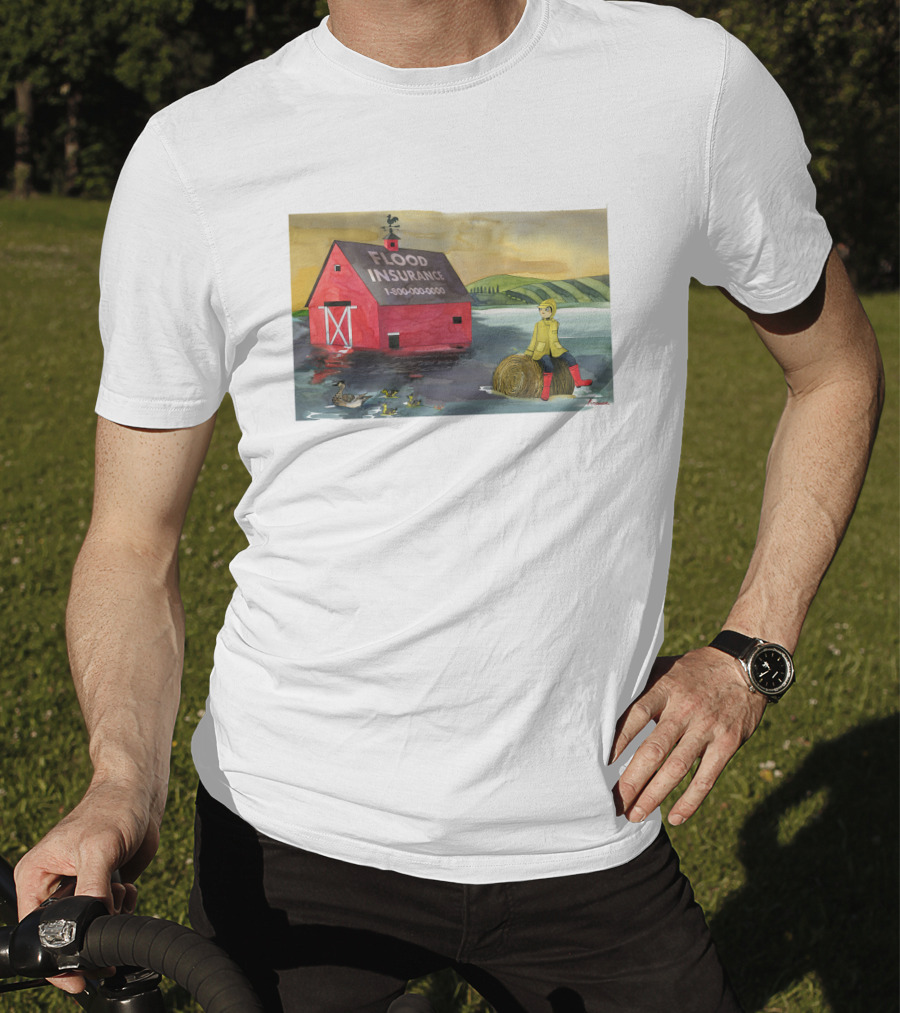 Trisha Krauss Hurricane Ida Flooded Her Maplewood Flood Insurance Barn Ducks Haystack T-Shirt