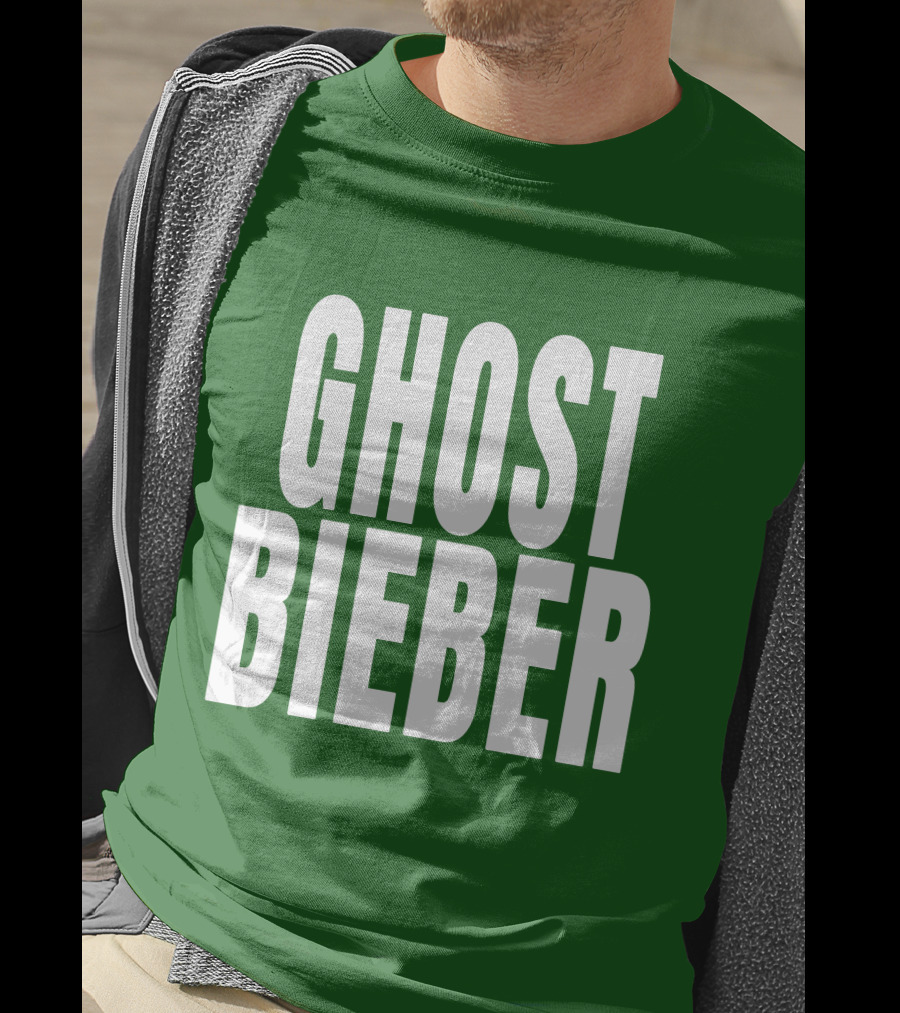 Shop Justin Bieber Music Ghost Bieber Crewneck T-Shirt