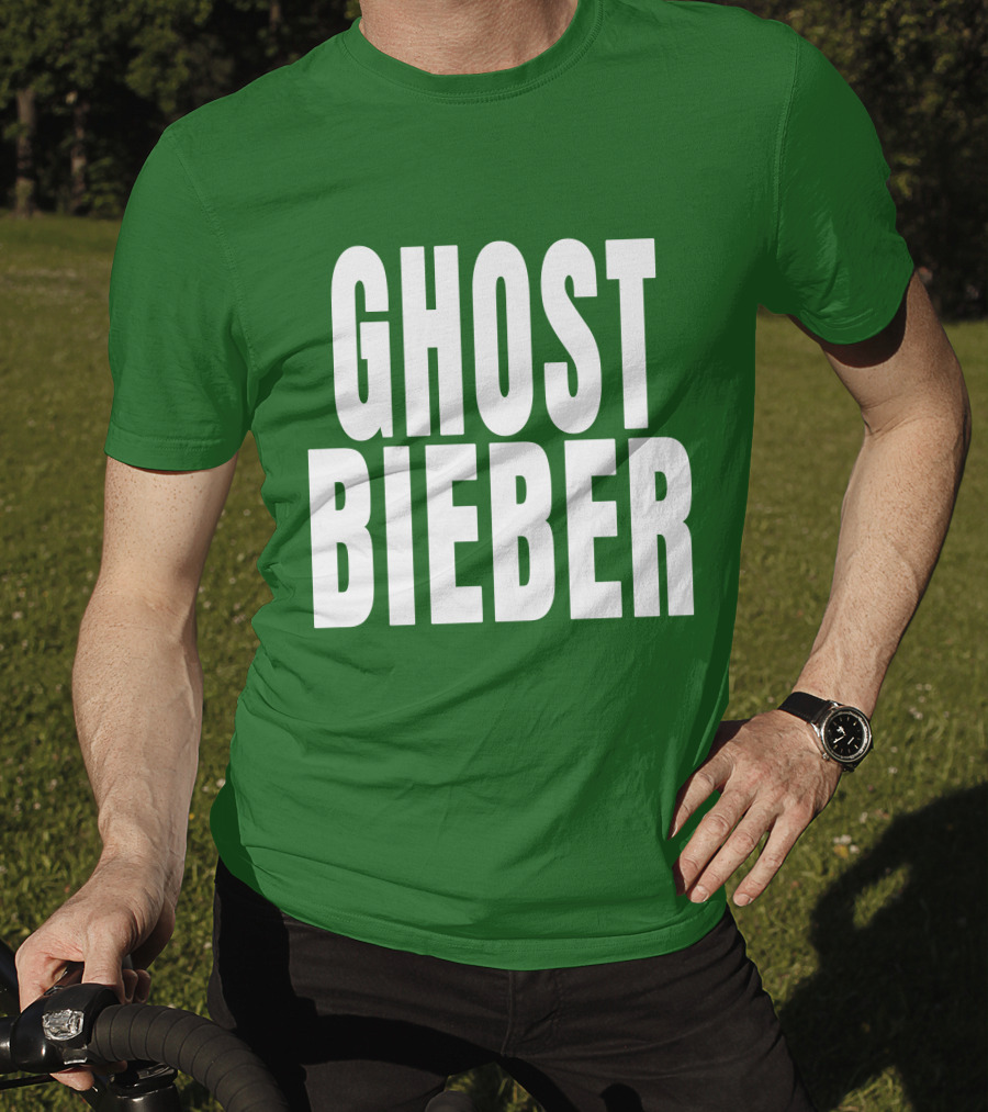 Shop Justin Bieber Music Ghost Bieber Crewneck T-Shirt