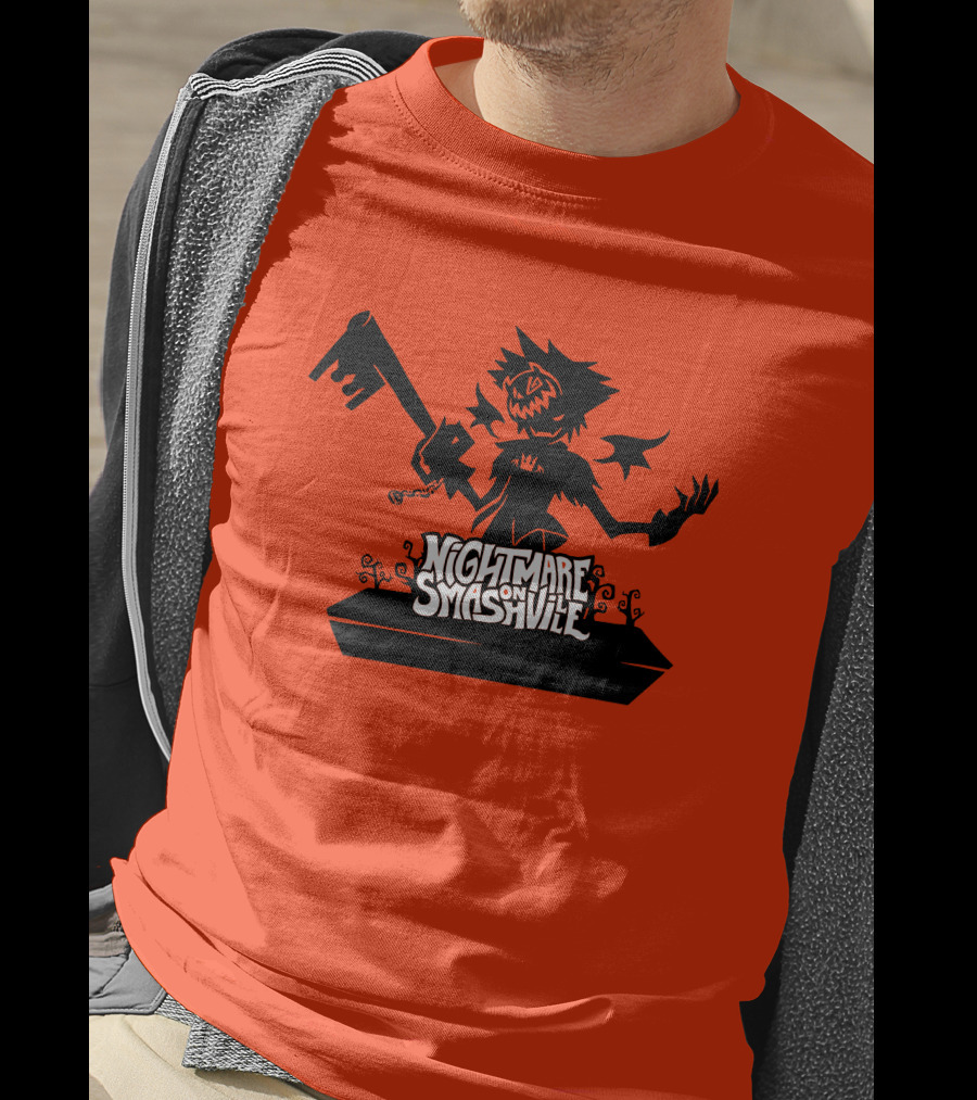 Nightmare On Smashville Halloween Scarecrow Image T-Shirt