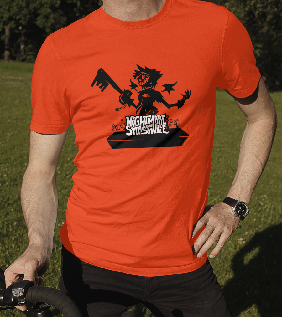 Nightmare On Smashville Halloween Scarecrow Image T-Shirt