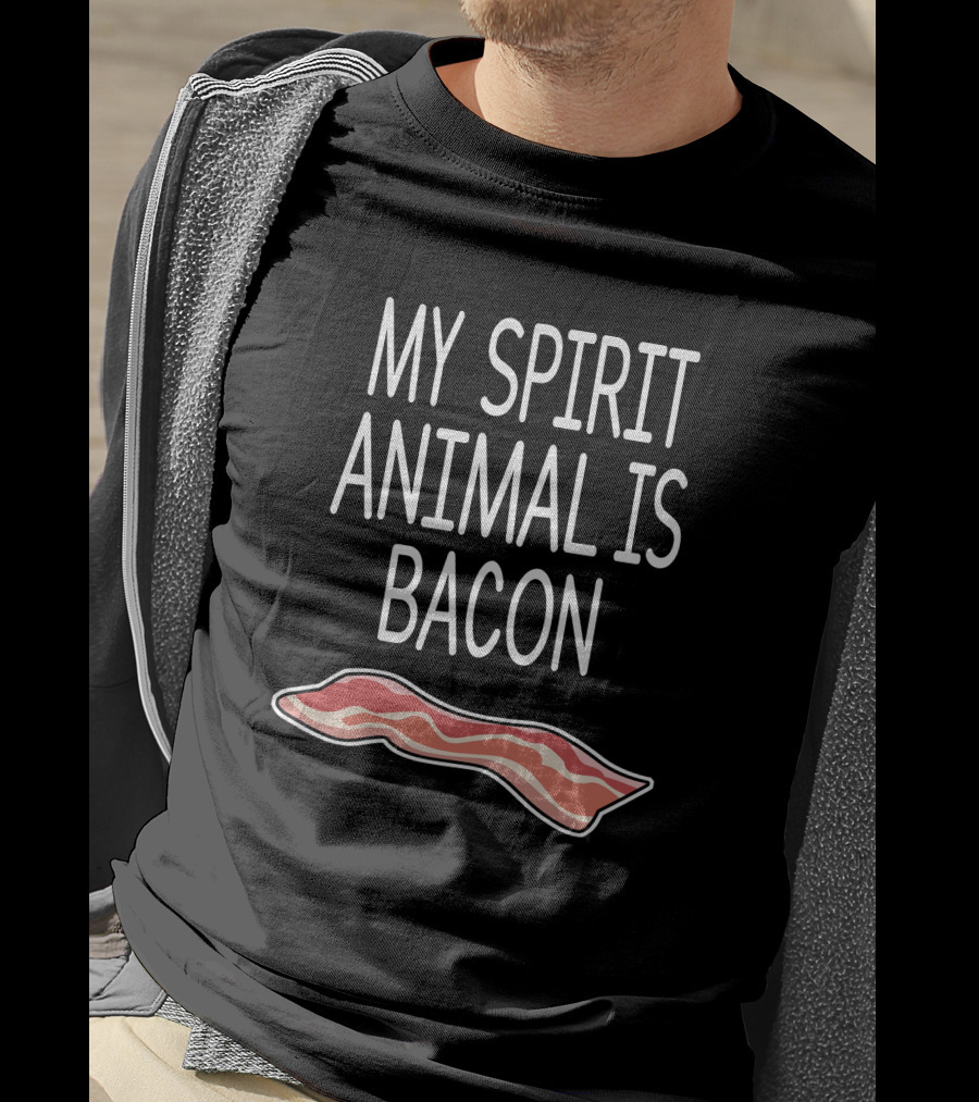 Cameron Bradford My Spirit Animal Is Bacon Slice T-Shirt