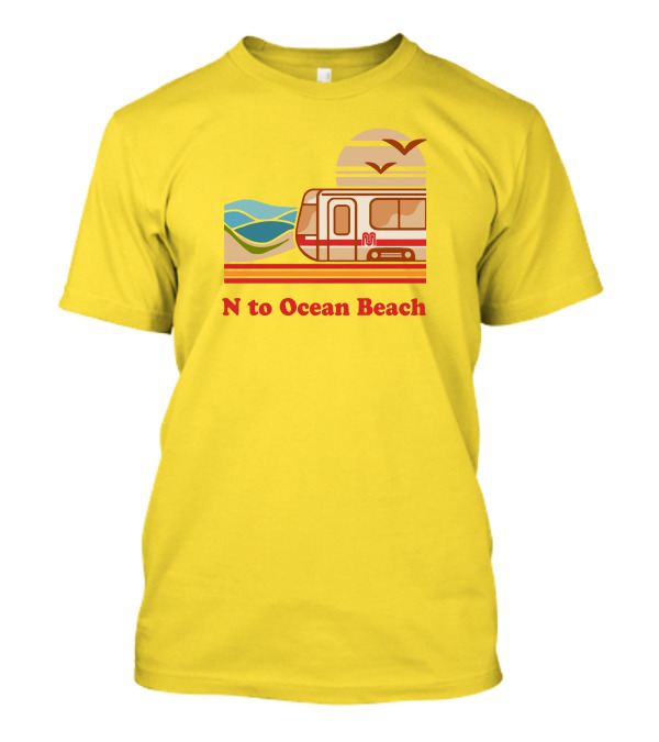 N To Ocean Beach San Francisco Vintage Transit T-Shirt