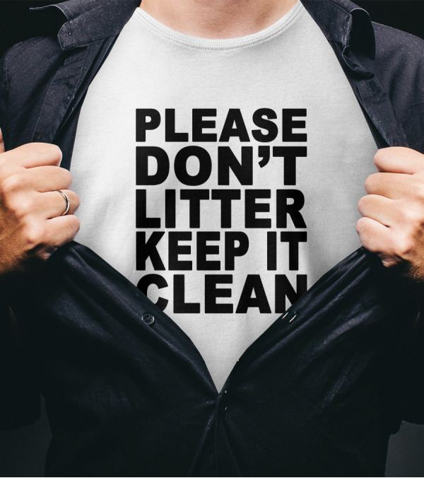 Sebastian Vettel Please Don’t Litter Keep It Clean Environmental Message T-Shirt
