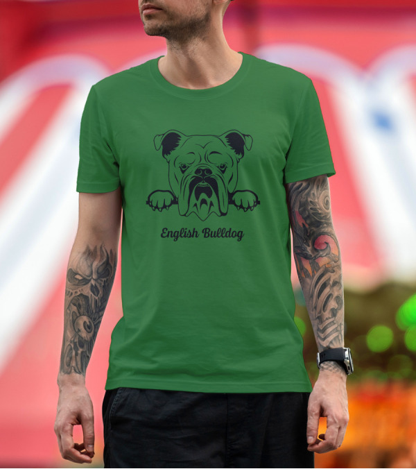 Premium T-Shirt: Afterlight Clothing Dog Lover English Bulldog T-Shirt Afterlight Clothing Dog Lover English Bulldog T-Shirt