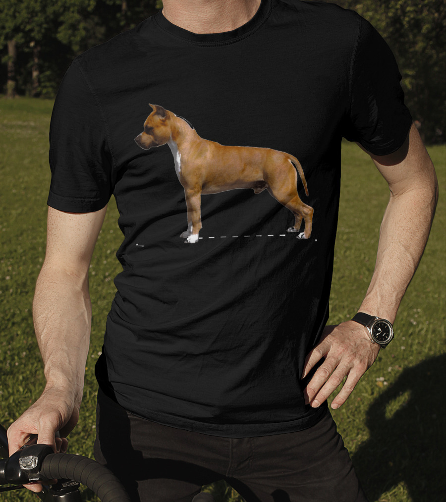 American Staffordshire Terrier Standing Profile T-Shirt