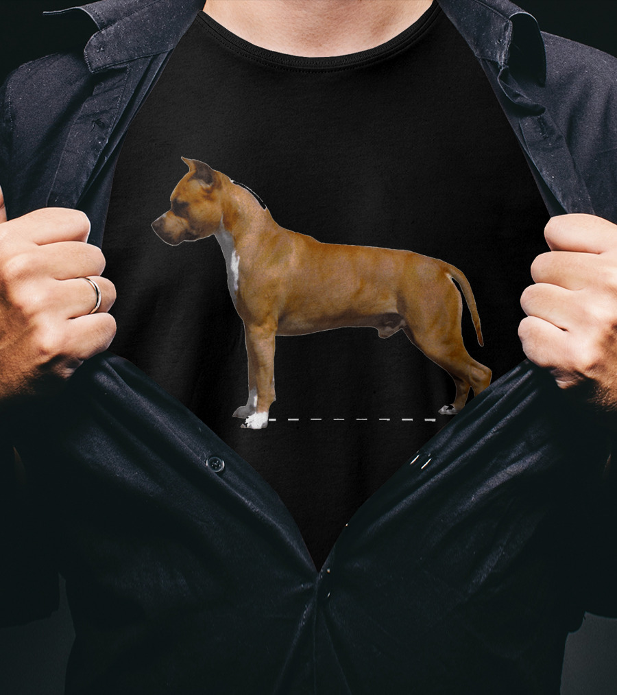 American Staffordshire Terrier Standing Profile T-Shirt