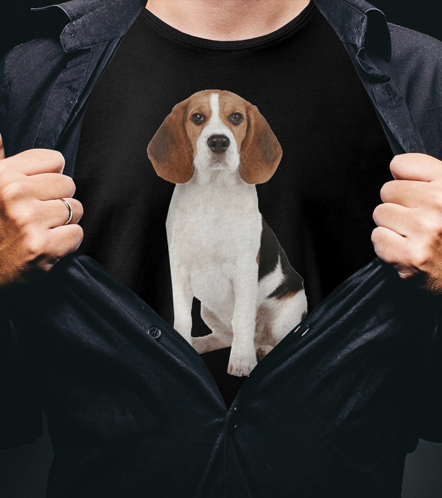 Beagle1 Portrait Dog Sitting T-Shirt