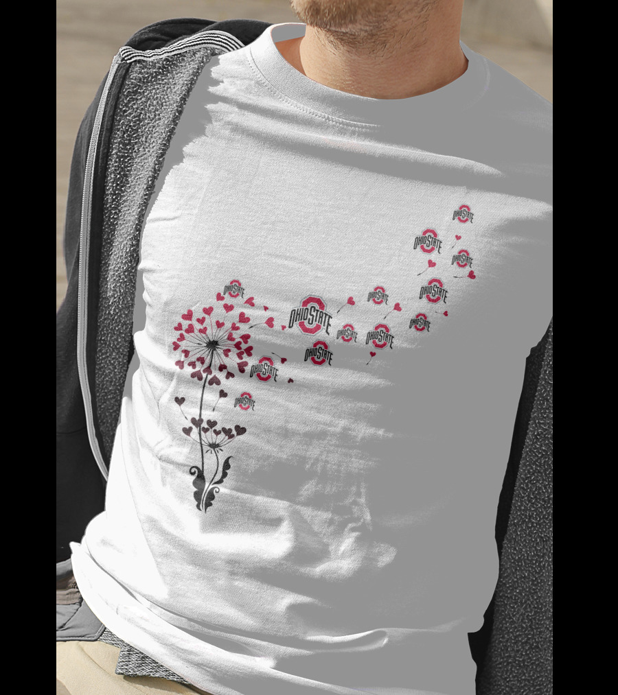 Ohio State Flower Hearts T-Shirt