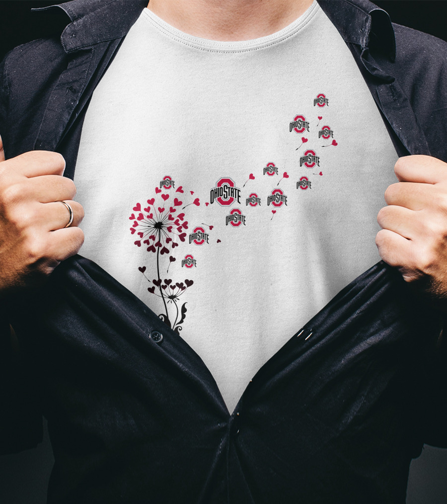 Ohio State Flower Hearts T-Shirt
