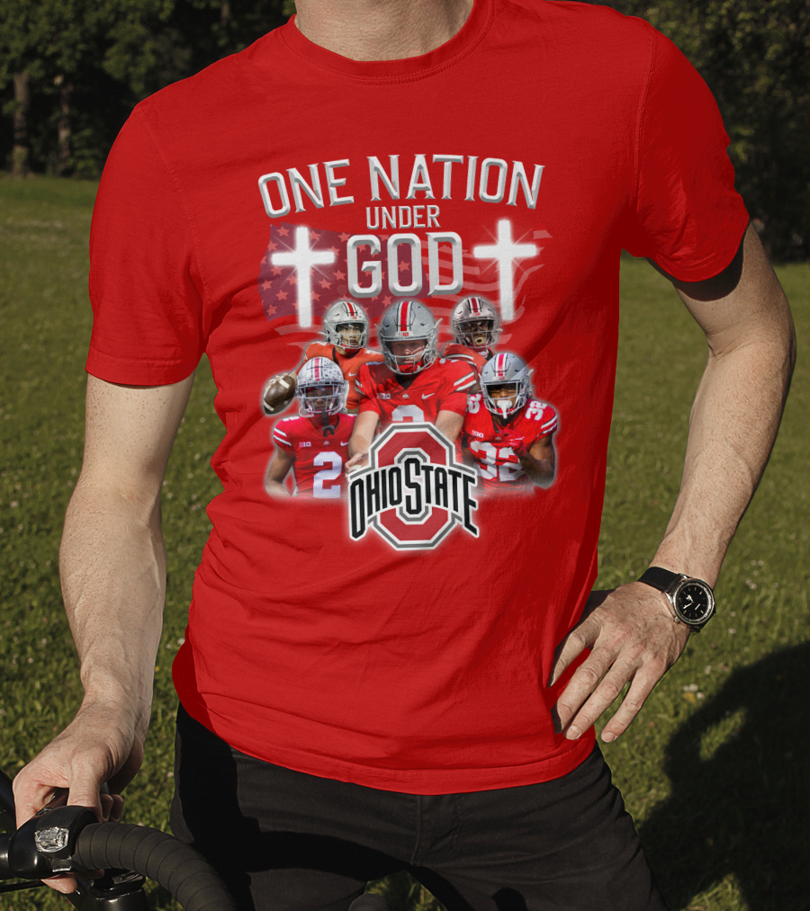 Ohio State Buckeyes One Nation Under God Football T-Shirt