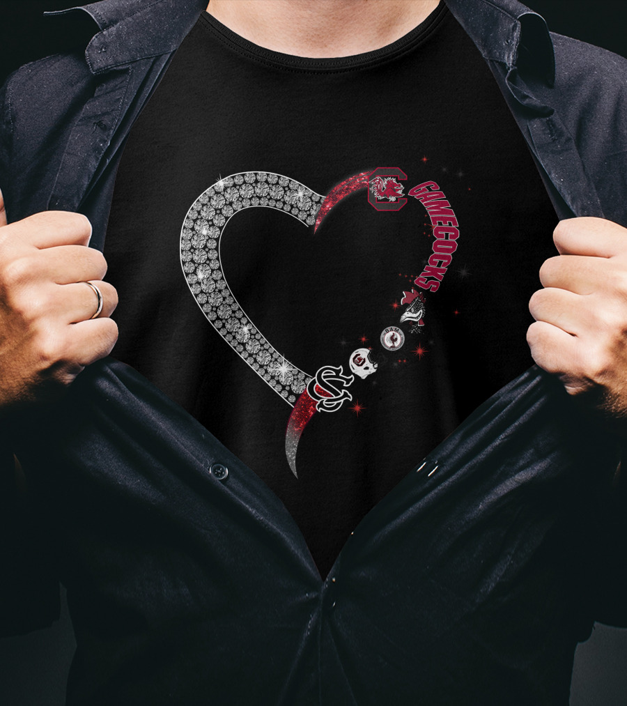 South Carolina Gamecocks Heart T-Shirt