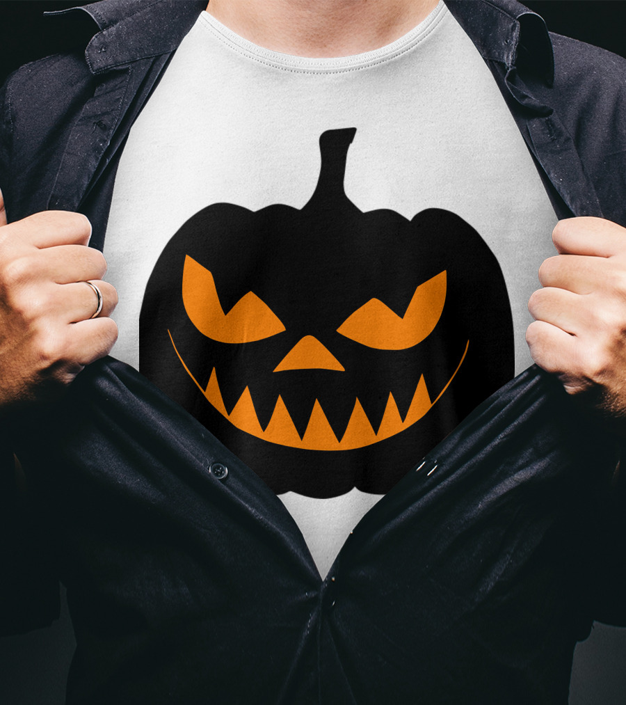 Scary Jack O Lantern Pumpkin Face T-Shirt