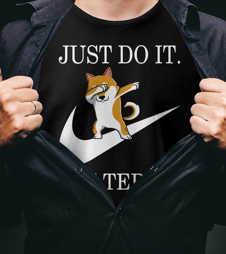 JUST DO IT LATER Dabbing Shiba Inu T-Shirt