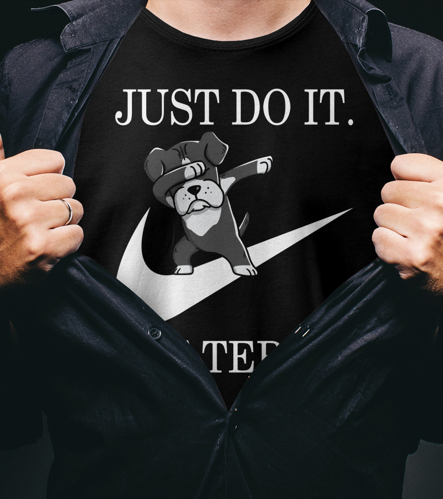 JUST DO IT LATER Black Boxer Dog Dabbing T-Shirt