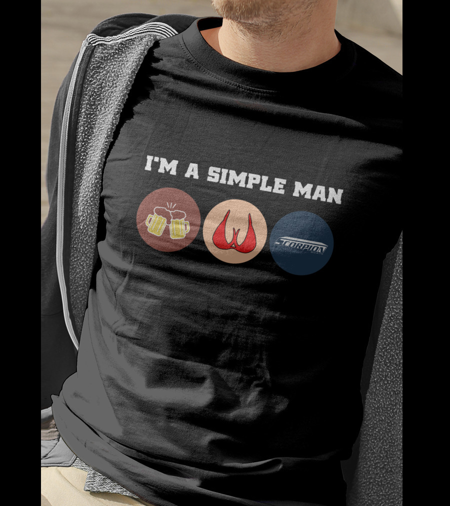 I'm A Simple Man Scorpion Boats Beer Women T-Shirt