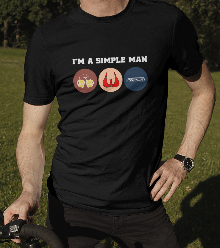 I'm A Simple Man Scorpion Boats Beer Women T-Shirt