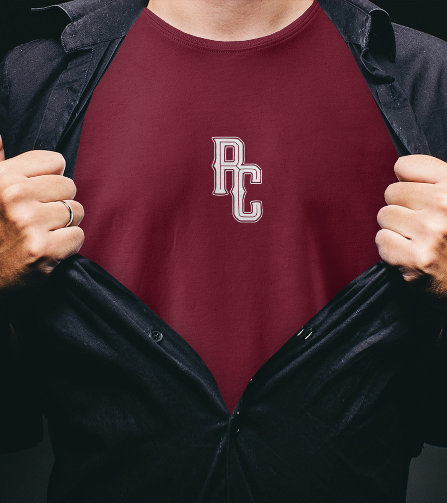 RC Monogram Burgundy Lettering T-Shirt