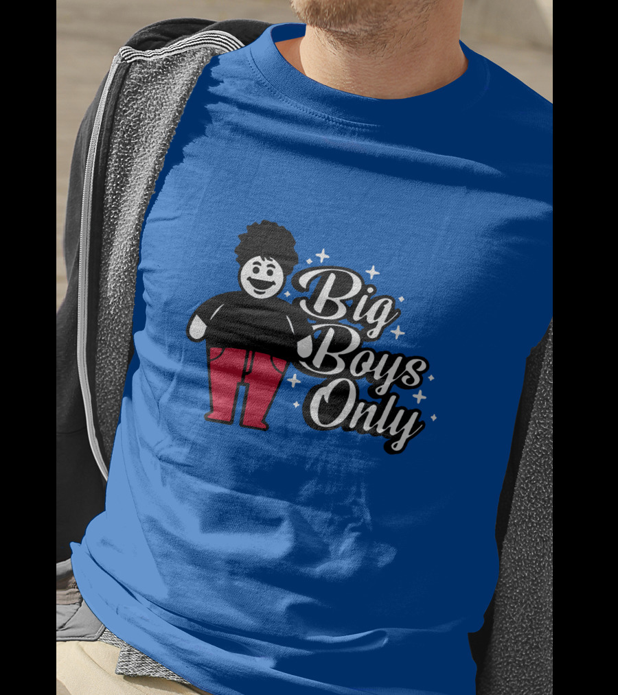Big Boys Only Red Pants Cartoon Character T-Shirt