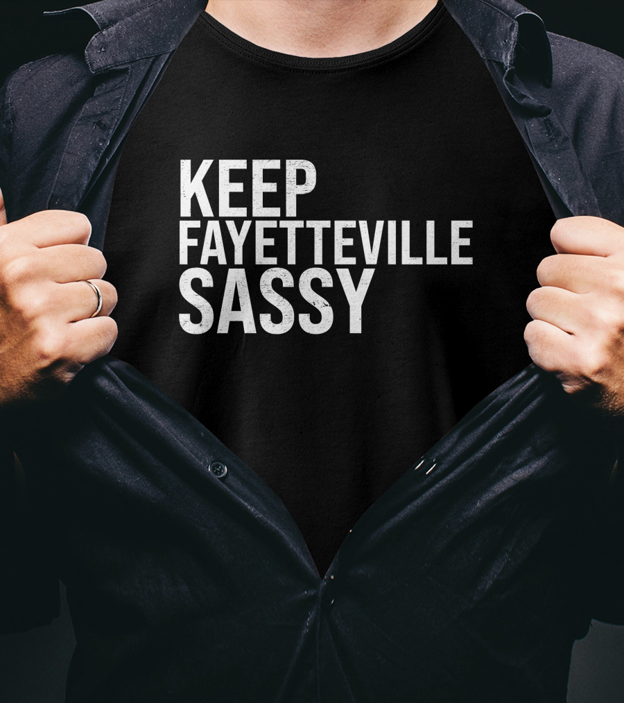 Keep Fayetteville Sassy Sassy's Red House Treylon Burks T-Shirt